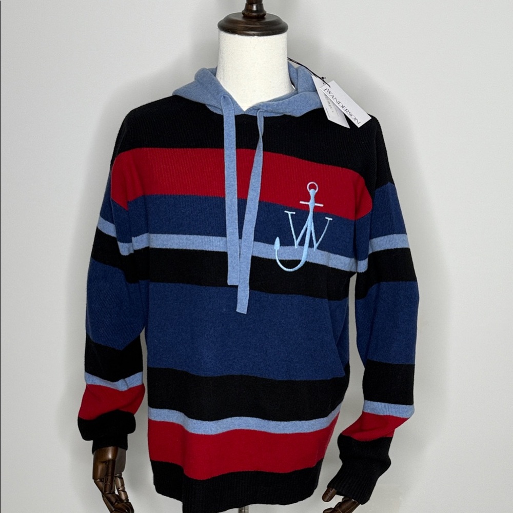 JW ANDERSON Red and Blue Striped Sweater